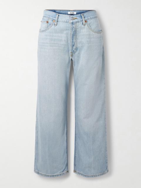 RE/DONE Loose Crop Low-rise Straight-leg Jeans
