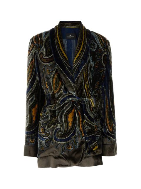 Etro Etro Women Printed Velvet Blazer