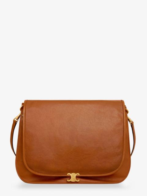 CELINE Celine Leather Crossbody Bag With Metal Triomphe Logo