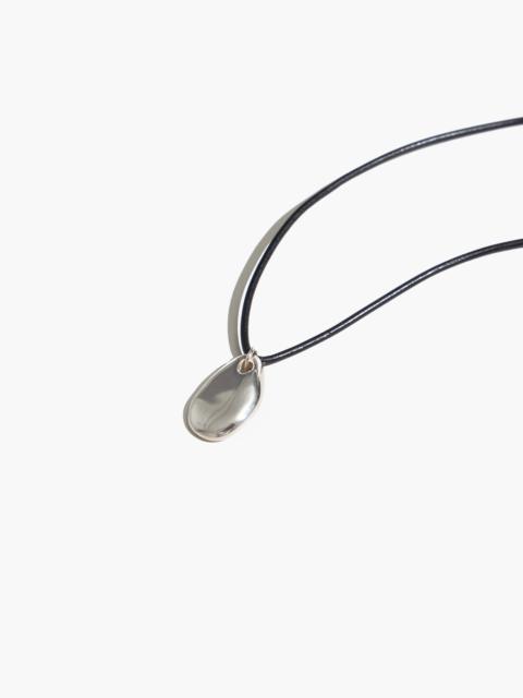 Madewell Maslo Jewelry Small Pebble Pendant Necklace Sterling Silver Cord