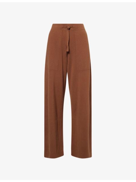 LE KASHA Suria Wide-Leg Cashmere Trousers