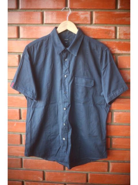 GUCCI Navy Blue Short Sleeve Chest Pocket Shirt