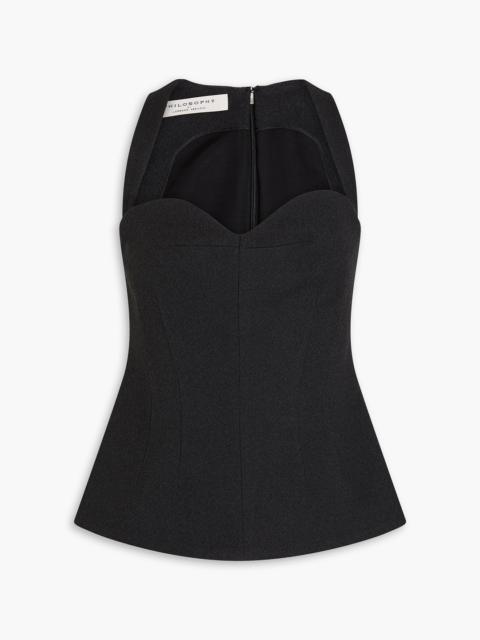 Other Designers Twill peplum top