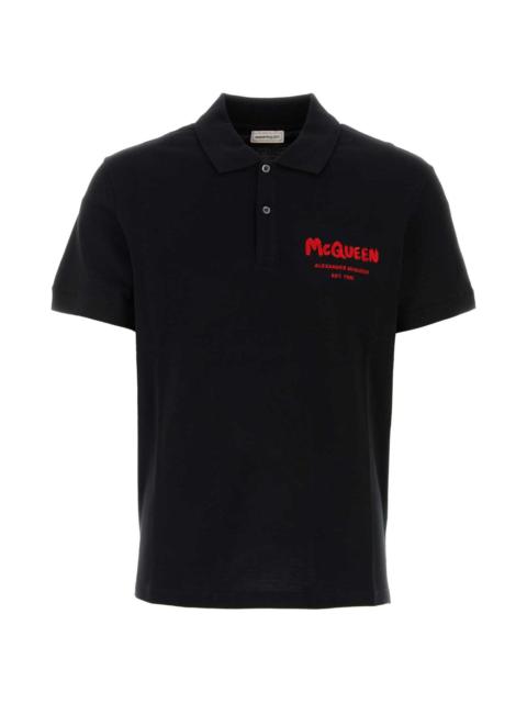 Black Piquet Polo Shirt