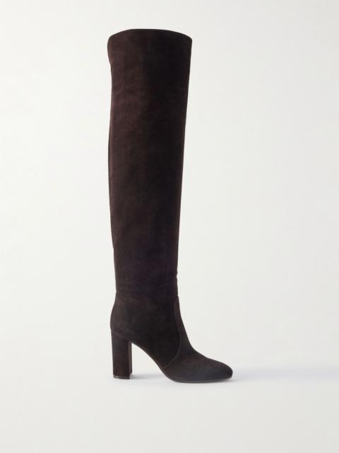 Gianvito Rossi 85 over-the-knee suede boots Dark brown