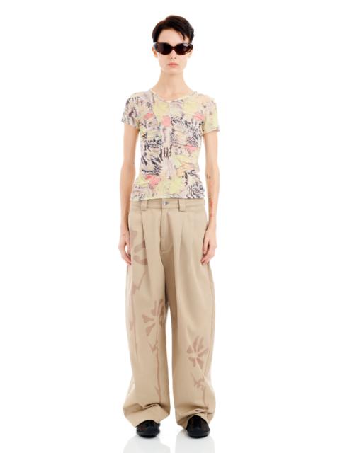 Collina Strada ZEBRA FLORAL SERPENTINE S/S TOP