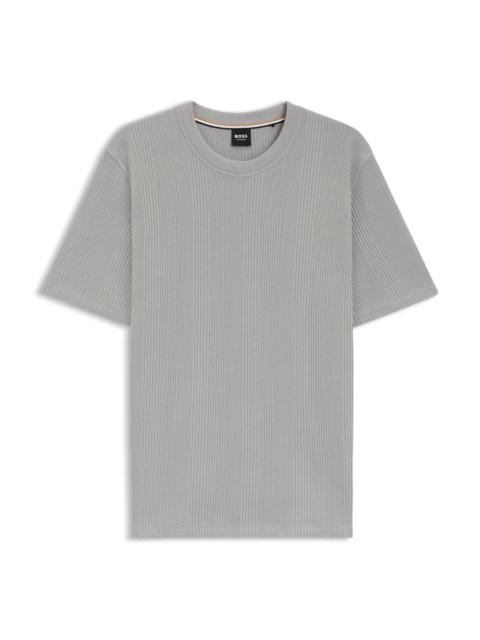 BOSS T-SHIRT WITH WAFFLE STRUCTURE
