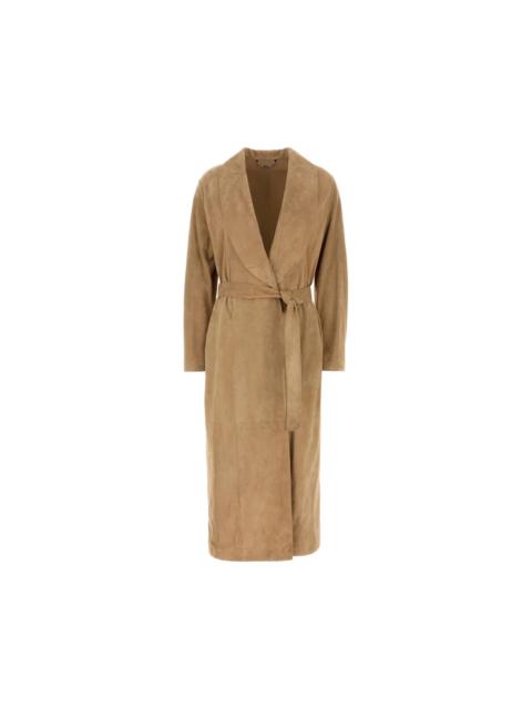 FENDI FENDI Brown Suede Coat New & Authentic (Women's size:40;)