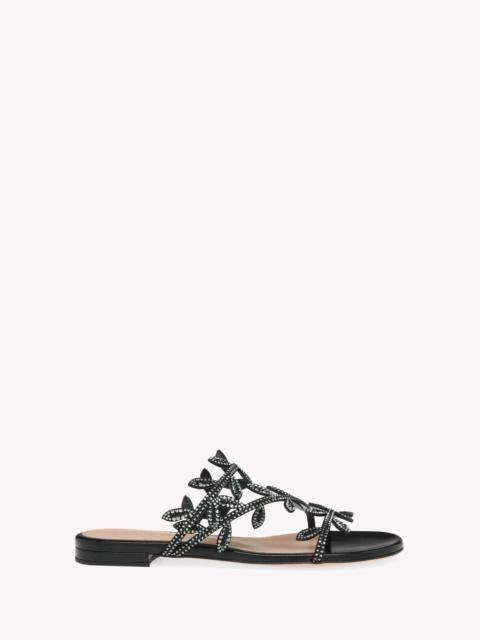 Gianvito Rossi Gianvito Rossi Crystal Flavia 05 Sandal in Black Leather at Nordstrom