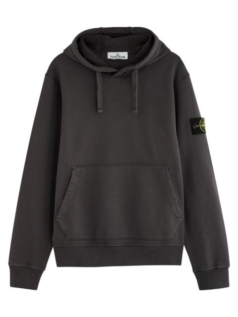 Stone Island Logo Hooded Cotton Sweatshirt
