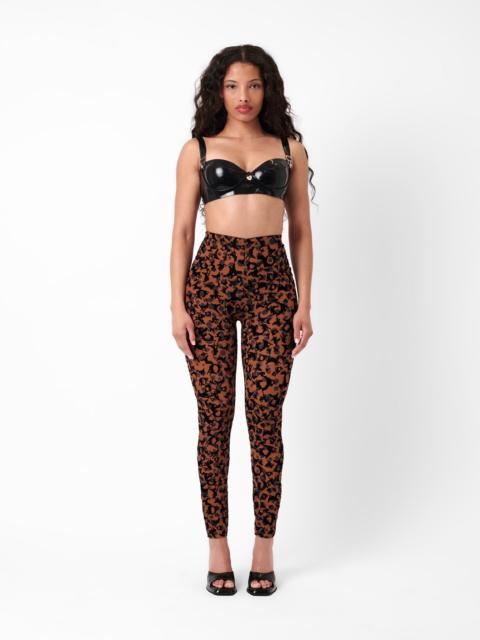 POSTER GIRL KNOCKOUT LEGGINGS BROWN LEOPARD PRINT