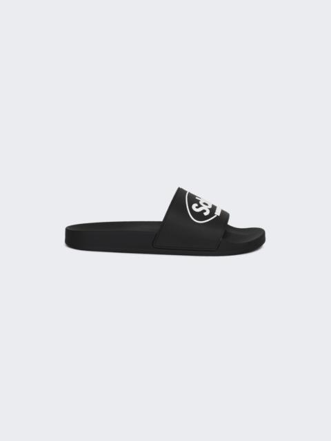 BALENCIAGA X Scholl Pool Slides Black And White