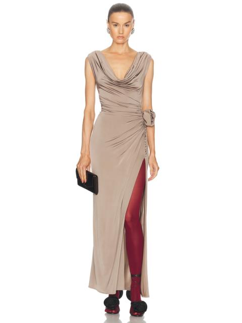MAGDA BUTRYM Cowl Neck Long Dress