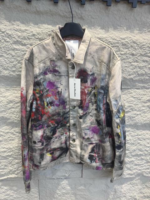 Acne Studios Acne Studios Painter Trompe L'Oeil Denim Jacket 'White/Multicolor'