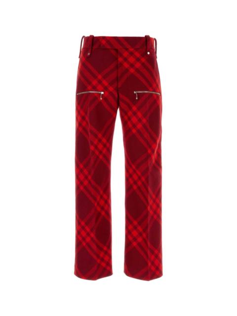 Burberry Burberry Men Embroidered Wool Pant