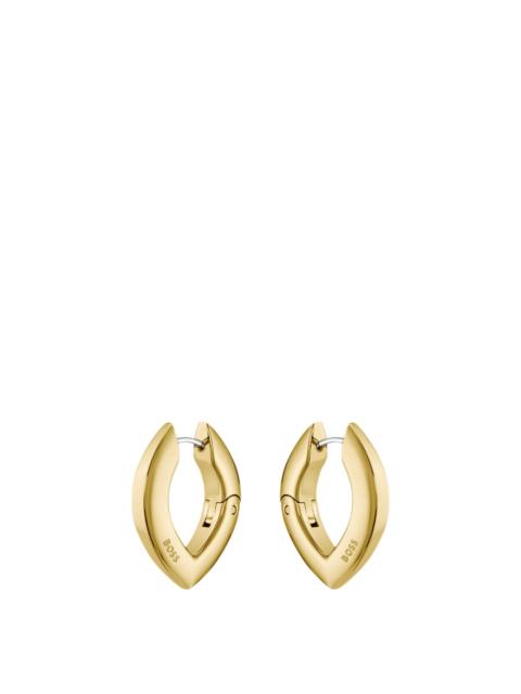 BOSS GOLD-TONE EARRINGS WITH PETAL SHAPE