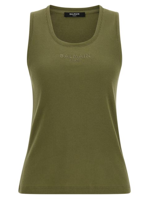 Balmain Balmain Women Logo Embroidery Tank Top