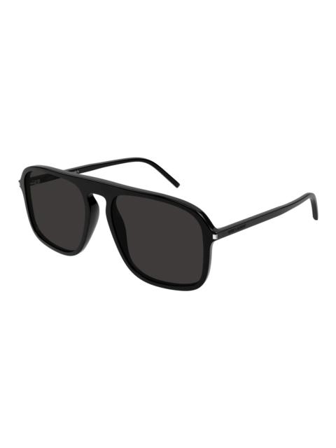 SAINT LAURENT Saint Laurent Black Square Men's Sunglasses SL 590 001 57