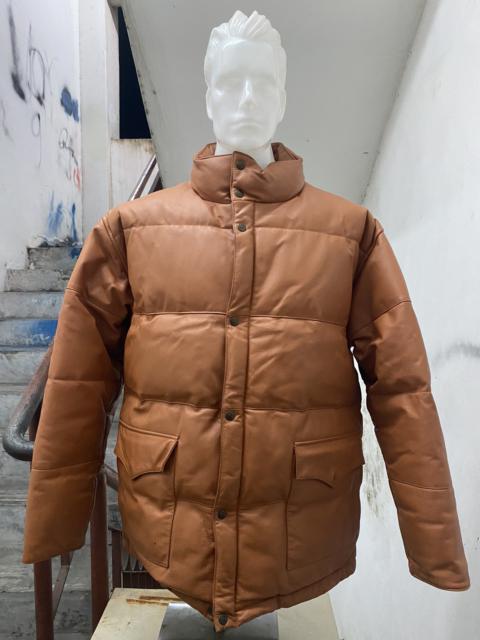 Other Designers Japanese Brand - RARE‼️ VTG Y2K SUNTORY BOSS COFFEE LEATHER PUFFER DOWN JACKET