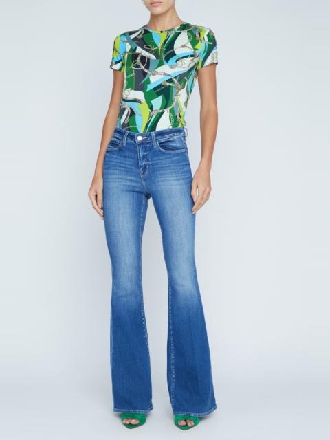 L'AGENCE L'AGENCE Bell High Waist Flare Jeans in Authentique at Nordstrom