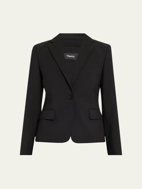 Theory Slim One-Button Jacket