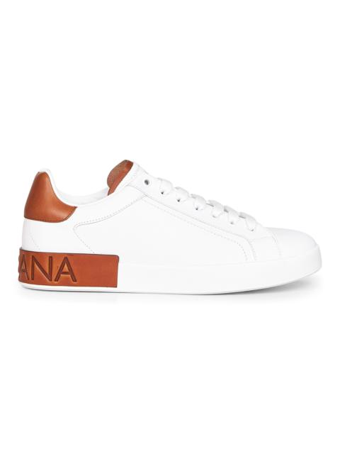 Dolce & Gabbana White calf leather Portofino sneakers