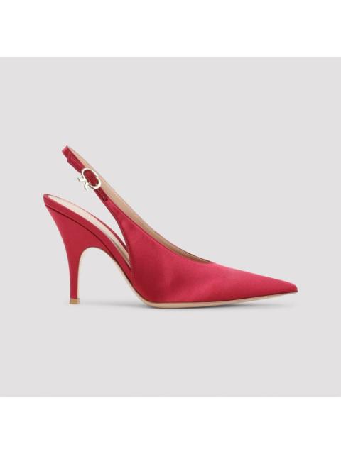 Gianvito Rossi GIANVITO ROSSI Sofia Syrah Satin Pumps New & Authentic (Wome