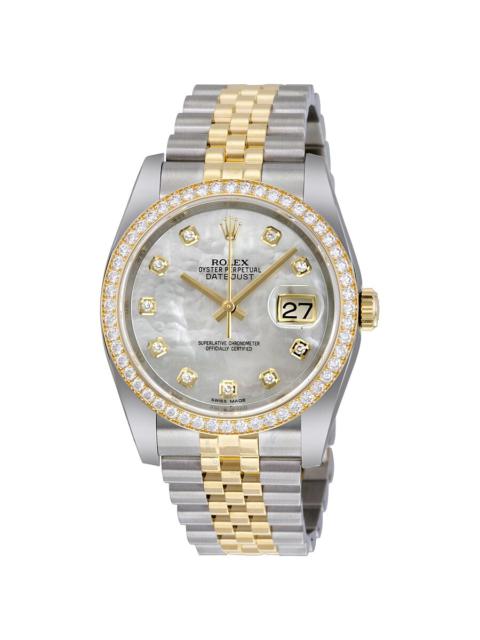 ROLEX Rolex Datejust 36 Mother of Pearl Dial Stainless Steel and 18K Yellow Gold Jubilee Bracelet Automati