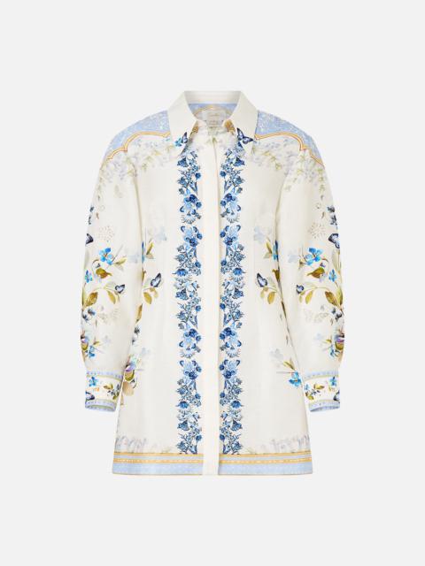 CAMILLA SHIRT DRESS WITH A LINE SKIRT