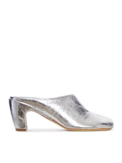 Dries Van Noten Dries Van Noten Women Mules In Laminated Leather With Metallic Effect