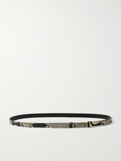 KHAITE Empire Snake-effect Leather Belt