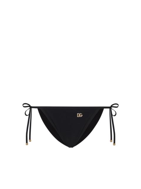 logo-plaque side-tie bikini bottom