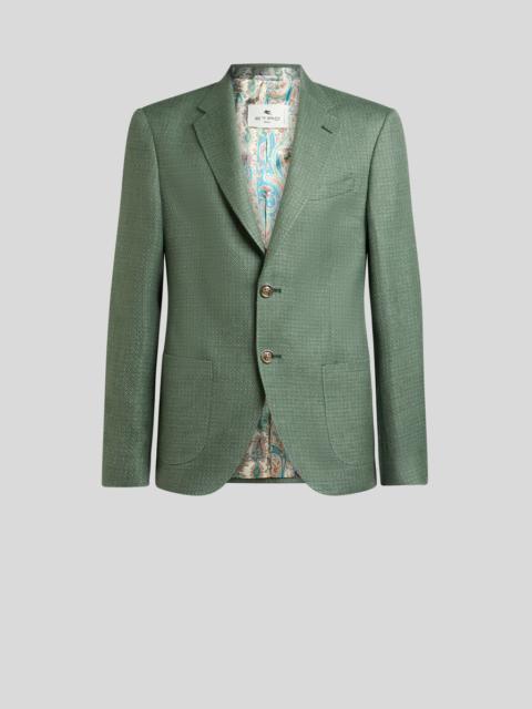 Etro SINGLE-BREASTED WOOL MOULINÉ JACKET