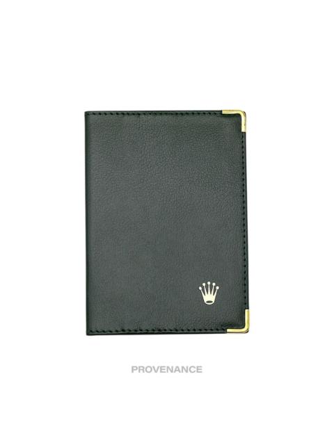 ROLEX Rolex Crown Passport Wallet - Forest Green Leather