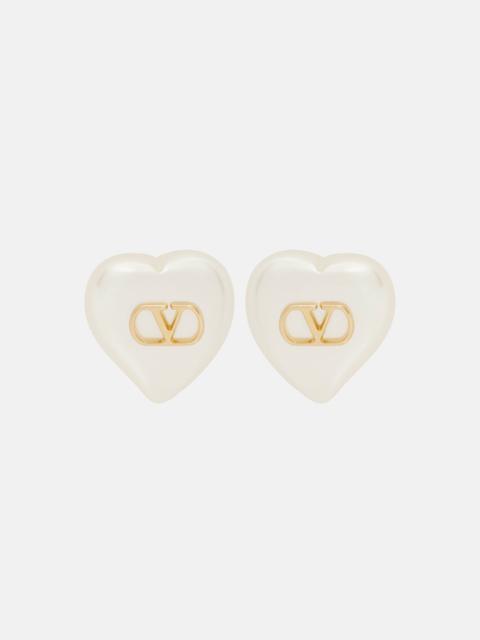 Valentino VLogo faux pearl earrings