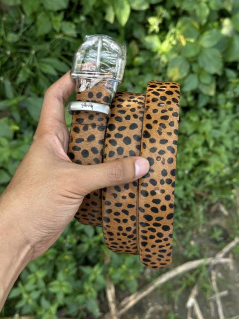 Stüssy Stussy Bamboo buckle belts "Leopard pattern"