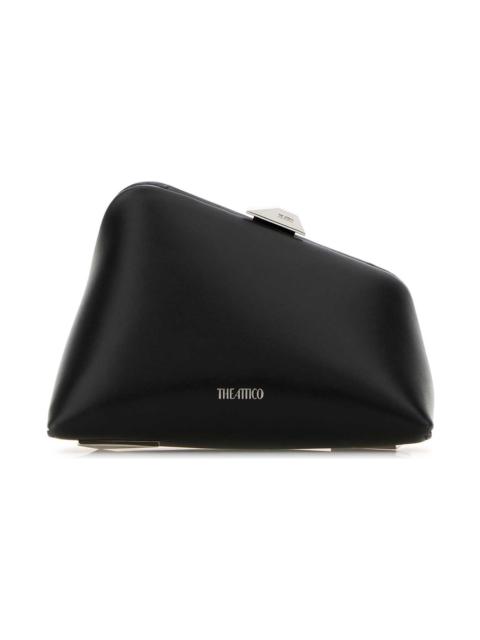 THE ATTICO Black Leather Midnight Clutch