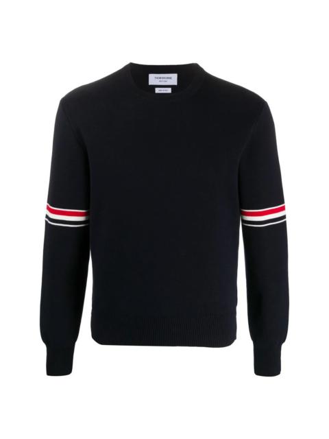 Thom Browne Milano Stitch Crew Neck Pullover