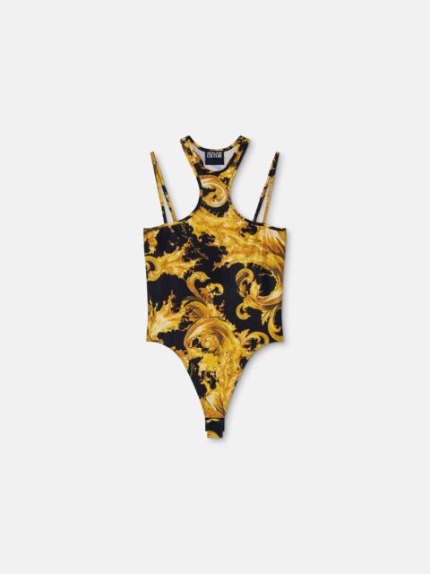 VERSACE JEANS COUTURE Printed Off-Shoulder Bodysuit