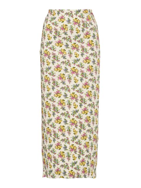 Dolce & Gabbana Floral-Print Knitted Midi Skirt floral