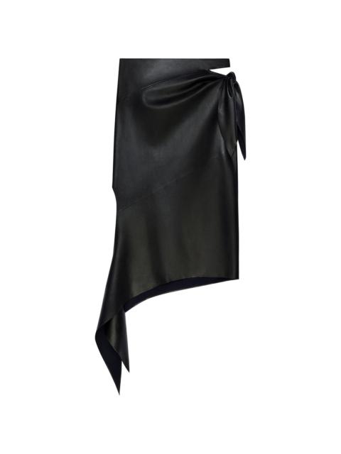 slash leather skirt