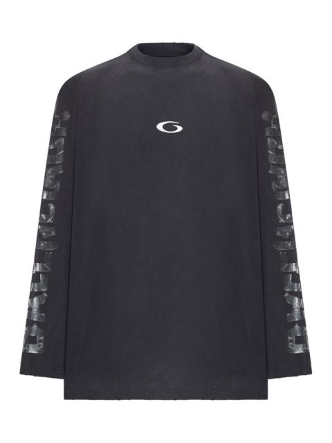 BALENCIAGA Balenciaga Men Long-Sleeved T-Shirt With Transparent Ribbon