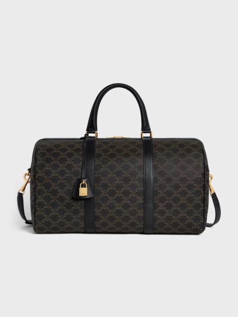 CELINE Medium Travel Bag in Triomphe Canvas and calfskin