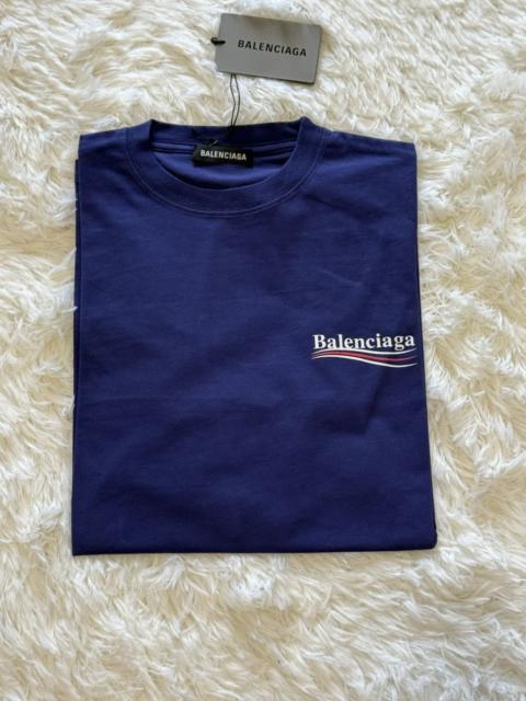 BALENCIAGA BALENCIAGA Political Campaign T Shirt Navy