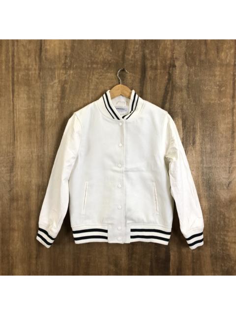 Other Designers Japanese Brand - Browny White Varsity Jacket #1699