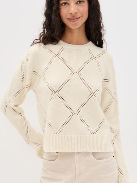 Vince Textured Argyle Sweater