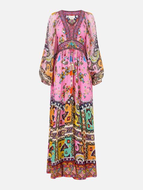 CAMILLA LACE UP FRONT LONG DRESS