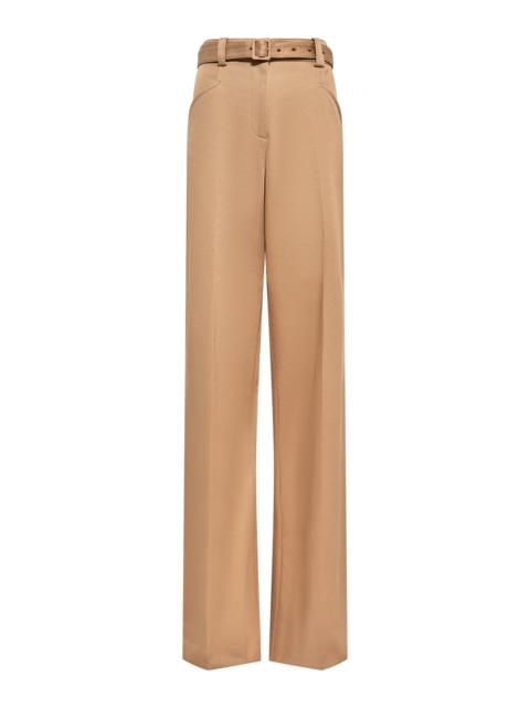 GABRIELA HEARST Norman High-Rise Cotton Wide-Leg Pants khaki