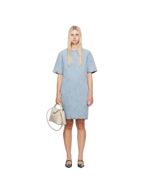 TOTEME Blue Trapeze Denim Midi Dress