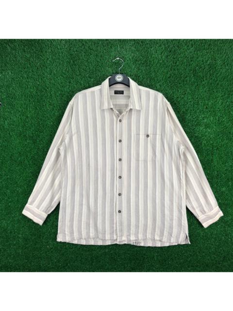 Other Designers Vintage - Vintage Prestige Style Striped Singel Pocket Shirt Button up